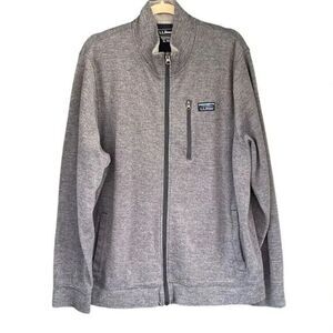 L.L. Bean Blue Full Zip Sweater Jacket Size XL Cotton Blend‎